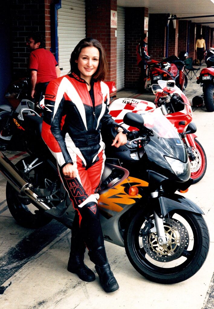 Liz Raad rides CBR600R